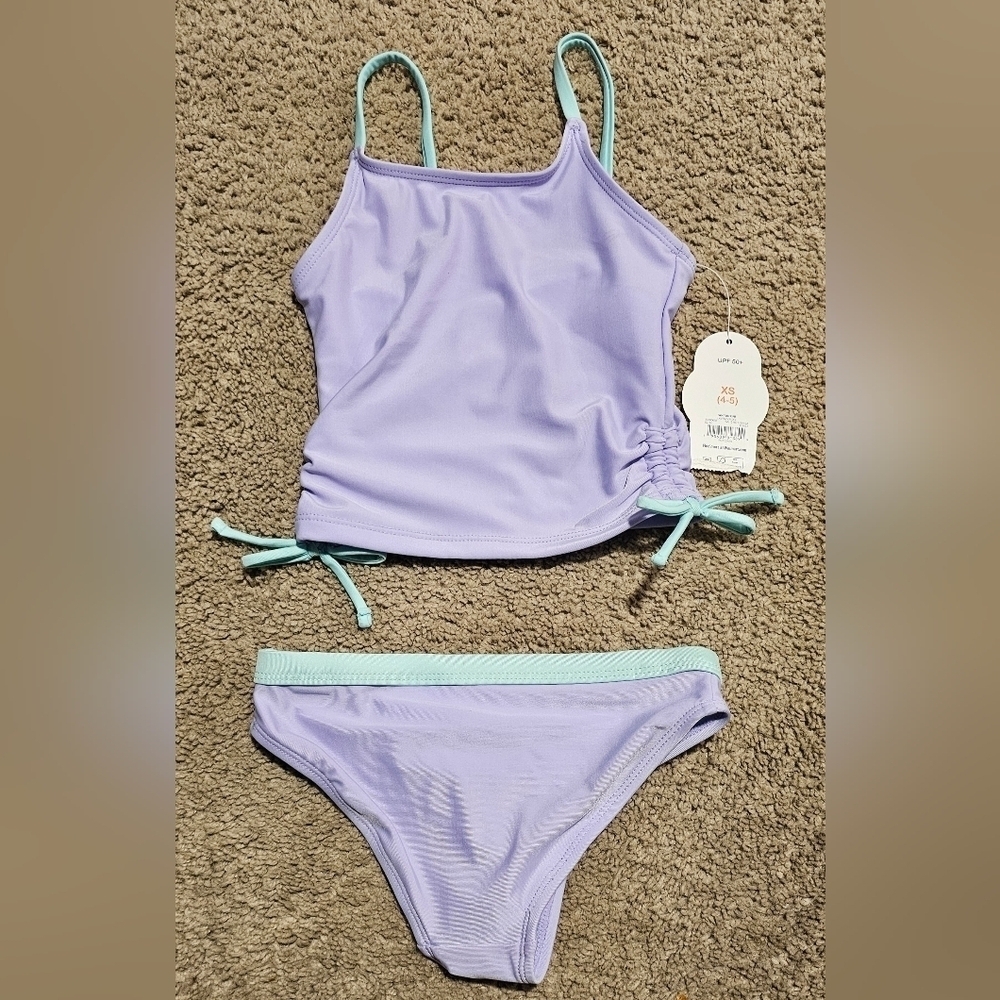 Girl's Wonder Nation Multi-color Tankini 2-Piece Size XS (4-5) Bathing Suit - Picture 2 of 4